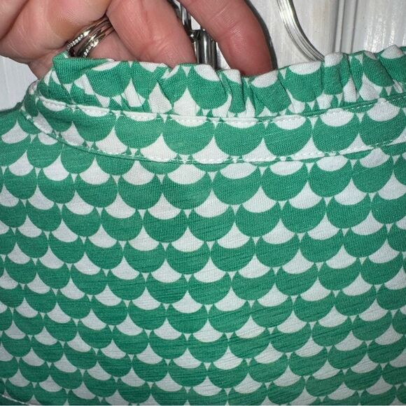 Boden Green and White Carolina Jersey Shirt- 4- like new! - Picture 7 of 13